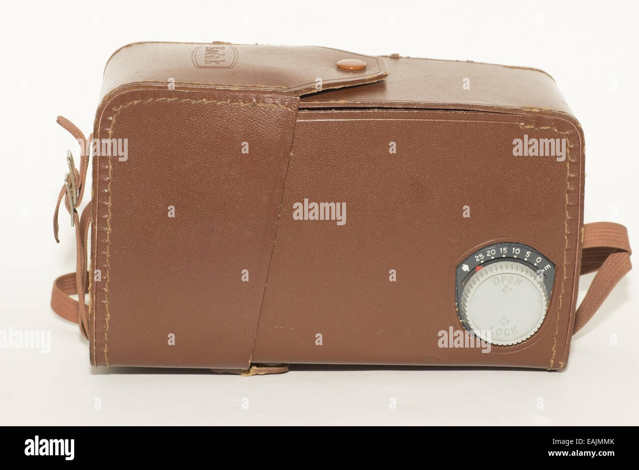 Kodak Brownie 8mm cine camera circa 1960`s in leather case Stock Photo